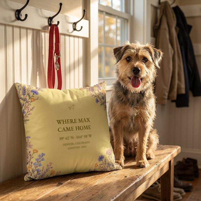 Beloved Pet coordinate pillow scene