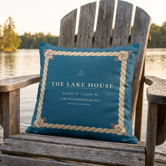 The Lake House coordinate pillow scene
