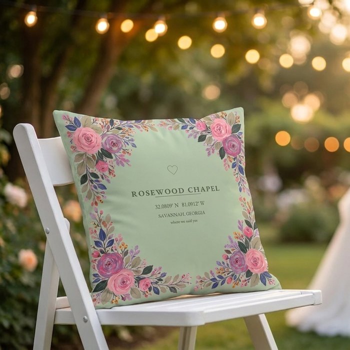 Wedding Day coordinate pillow scene